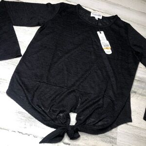 Olive + Oak Knot Top grey size small long sleeve NEW NWT